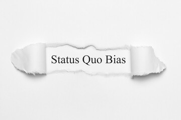 Status Quo Bias	