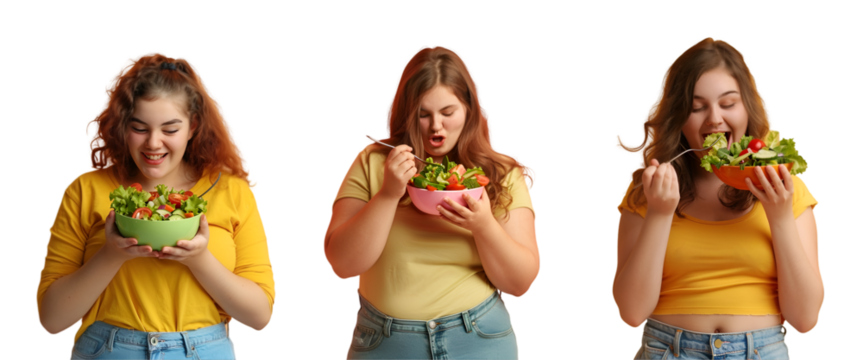 Woman with a healthy diet