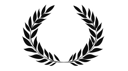 Obraz premium Black and White Laurel Wreath