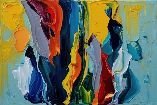 Vibrant Oil Painting Techniques with Strong Contrast and Textured Backgrounds