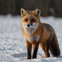 Obraz premium Red Fox in winter fox
