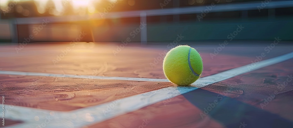 Poster a suitable image for discussing tennis with ample copy space