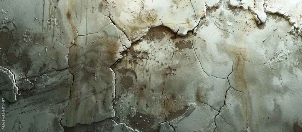 Poster beautiful wall texture featuring cracks perfect for a copy space image