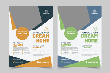 Real estate flyer design template corporate business flyer