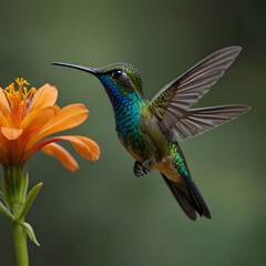 Obraz premium Hummingbird Longtailed Sylph Aglaiocercus
