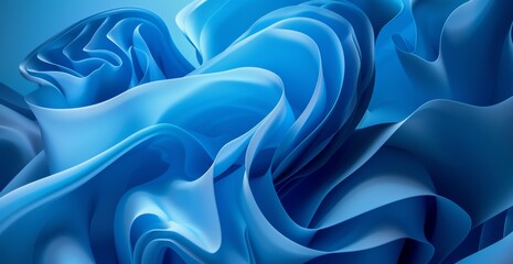Obraz premium Abstract background. Windows wallpaper, Blue background with soft shapes, ripples and curves