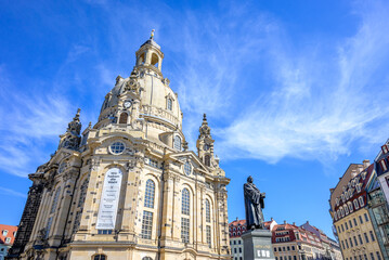 Frauenkirche Church of Our Lady Lutheran church on the Neumarkt square in Dresden, Saxony, Germany