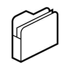 Folder for paper icon in isometry. Image for website, app, logo, UI design.