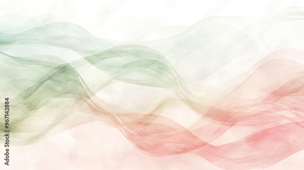 Poster Soft and elegant abstract waves in pastel colors creating a serene and calming atmosphere. Perfect for backgrounds and designs.