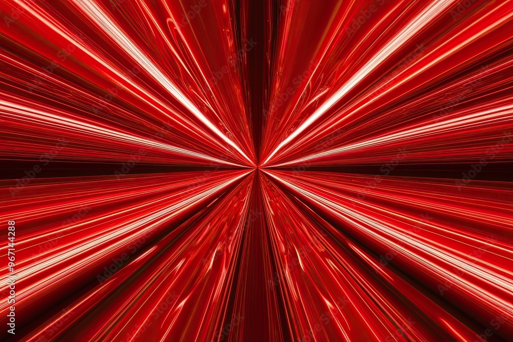 Aufkleber dynamic red 3d flowing patterns with energetic motion and vibrant glow
