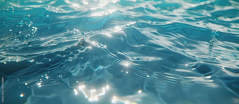 Fototapete swimming pool displaying a tranquil water surface with gentle ripples perfect for a serene copy spac