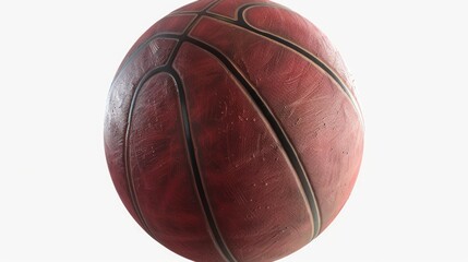 Fototapeta premium A close-up of a red and black basketball ball on a white surface