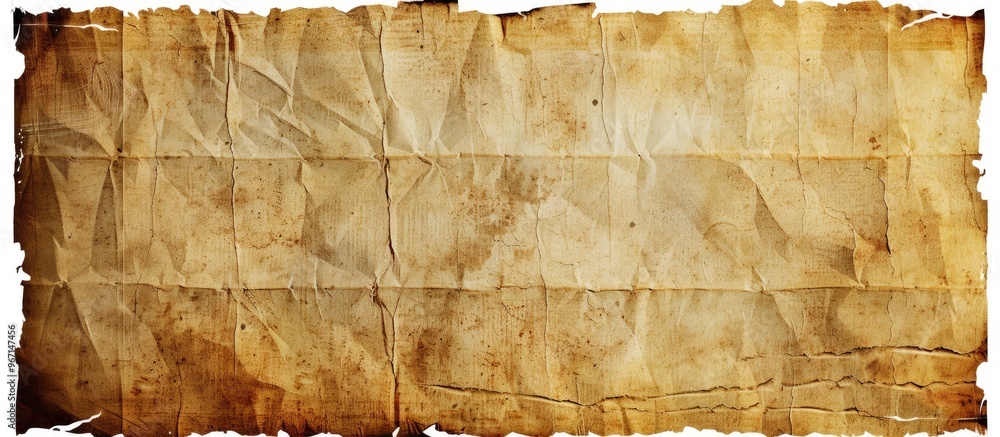 Fototapete vintage paper with a weathered look and a blank area for adding text or images such as a copy space 