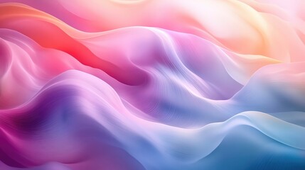Obraz premium A beautiful abstract background showcasing flowing waves of soft pastel colors, perfect for creative and artistic projects.