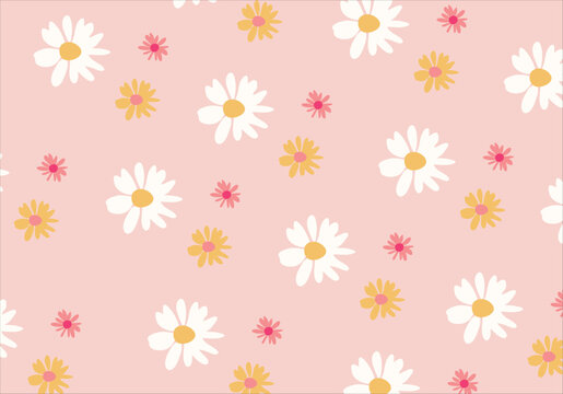 Fototapeta daisy flower design vector seamless print