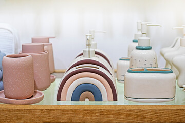 stylish ceramic mills with dispensers. Style in the interior