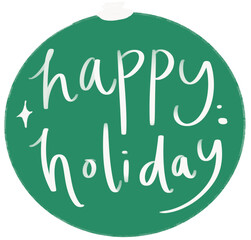 Snow Globe Christmas Ornament with Let it Snow Text Festive Holiday Decoration