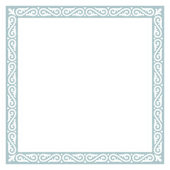 Vector  elegant rectangle frame in oriental style with place for text. Isolated on white background