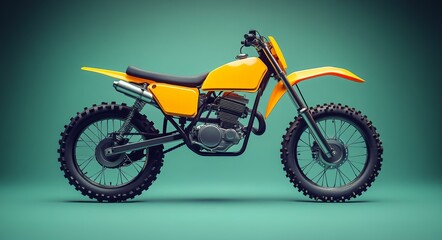 Fototapeta premium Off-Road Adventure, Dirt Bike, 4x4 Motorcycle