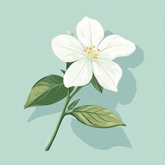 Fototapeta premium vector graphic of a white jasmine flower