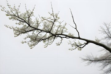Isolated Tree Branch on White Background