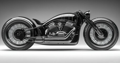 Futuristic Motorcycle Design, Clean Aesthetics