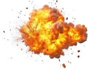 Explosion fire. Transparent background
