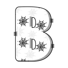 Halloween Alphabet Letters Doodle