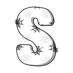 Halloween Alphabet Letters Doodle