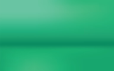 Green studio background. Empty room or space for backdrop, product and presentation