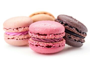Macarons stacked on top of each other, perfect for display or photography