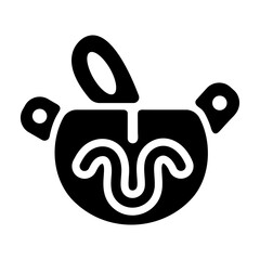 A filled style icon of petroglyph sign 