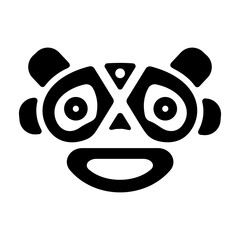 A solid icon of rican tattoo 