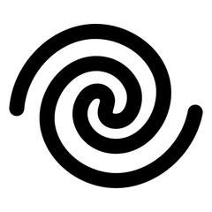 Naklejka premium Filled style icon of swirling circle 