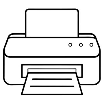black and white printer printing paper clip art preview
