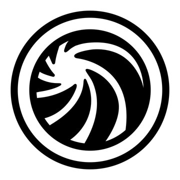 Filled style icon of abstract whirl 