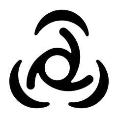 Obraz premium Glyph style icon of gyre symbol 
