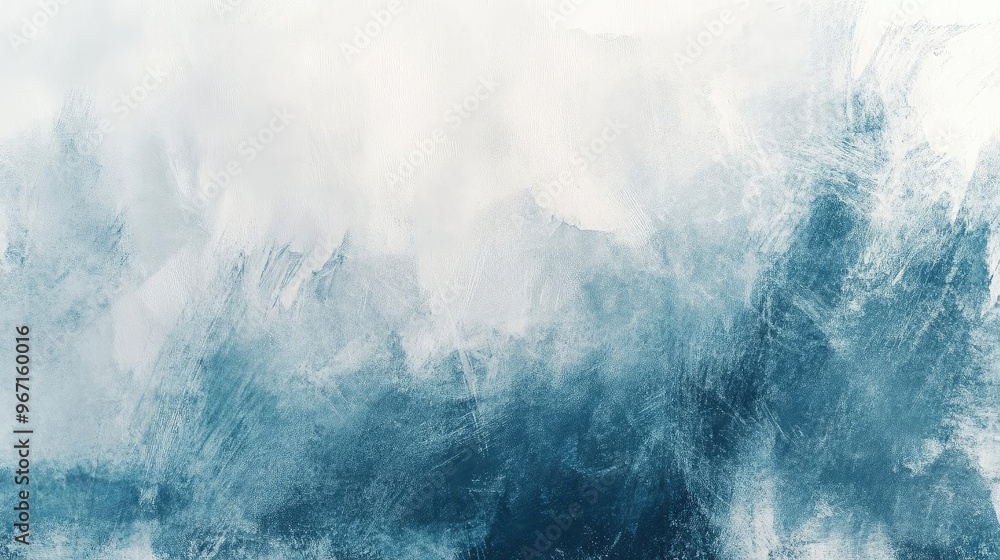 Poster A serene abstract canvas featuring soft blue hues and gentle textures, evoking a sense of calm and tranquility.