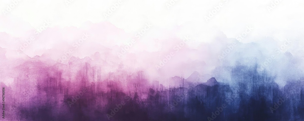 Poster a soft abstract gradient showcasing tranquil purples and blues, perfect for backgrounds or artistic 