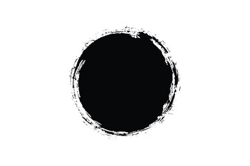 Colorful circle stroke set, round brush stroke, grunge circle strokes