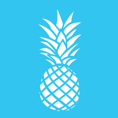 Tropical fruit pineapple logo design