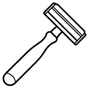 recommend clip art: razor outline coloring book page line art illustration digital drawing