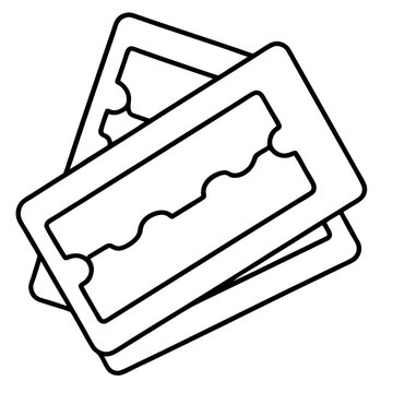 recommend clip art: razor blades outline coloring book page line art illustration digital drawing