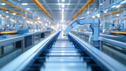 Automated assembly lines in a state-of-the-art tech manufacturing plant
