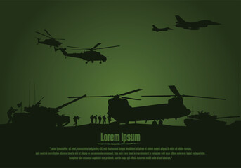 Soldiers vector, military vector illustration, Army background, soldiers silhouettes.	