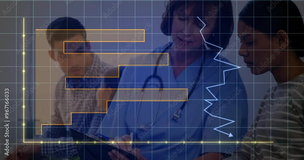 Poster Animation of statistics and data processing over diverse doctors