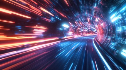 Abstract Tunnel of Lights