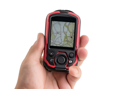 a hand holding a gps device