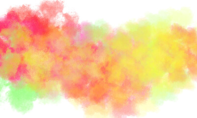 Transparent watercolor colorful clouds explosion. Paint stains watercolor explosion overlay effect. Paint brush strokes explosion, color smoke explosion. Png file