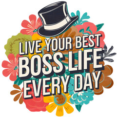 Naklejka premium Graphic affirmation quote retro groovy design 